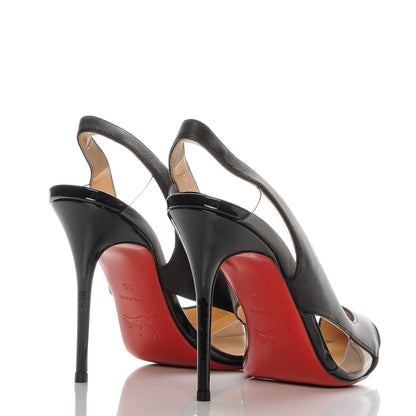 Christian Louboutin Patent Suede Calfskin Air Chance 100 Pumps 36 Black 4 of 7
