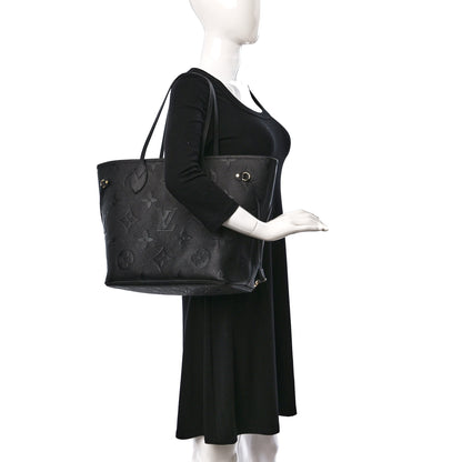 Louis Vuitton Empreinte Monogram Giant Neverfull MM Black 3 of 10