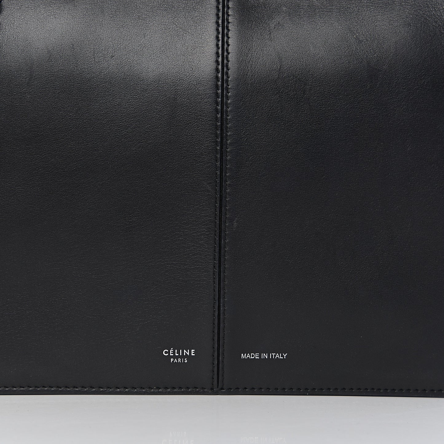 Smooth Calfskin Tri-Fold Clutch on Chain Black