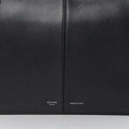 Celine Smooth Calfskin Tri-Fold Clutch on Chain Black 6 of 10