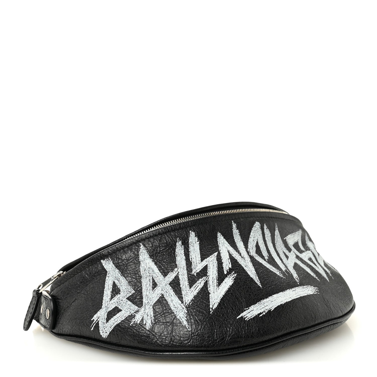 Balenciaga Agneau Arena Graffiti All Over XS Souvenir Belt Bag Black White 4 of 9