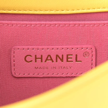 Chanel Lambskin Small Entwined Chain Flap Yellow Multicolor 6 of 11