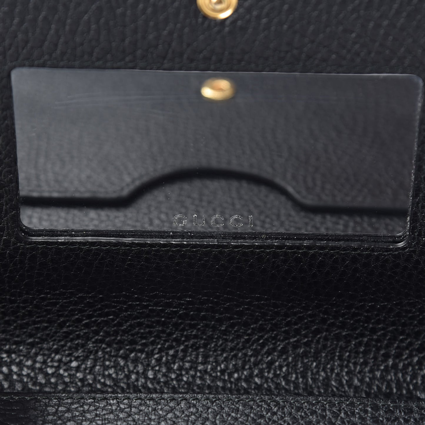 Calfskin Mini GG Marmont Chain Wallet Black
