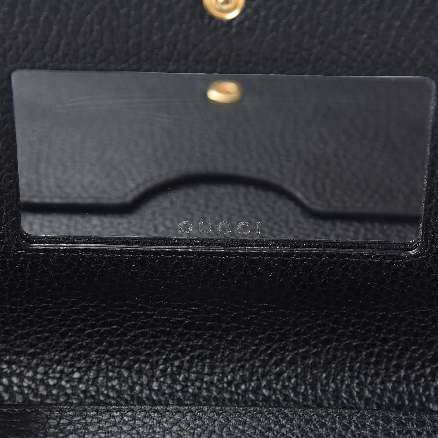 Gucci Calfskin Mini GG Marmont Chain Wallet Black 6 of 9