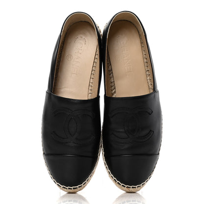 Chanel Lambskin CC Espadrilles 39 Black 5 of 10