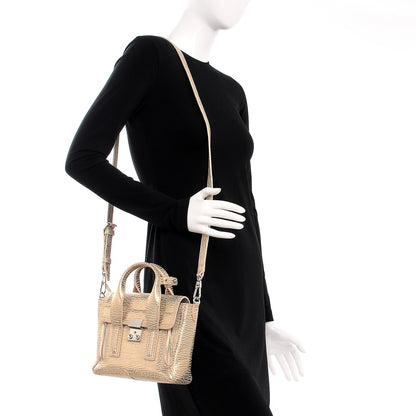 3.1 Phillip Lim 3.1 Textured Calfskin Mini Pashli Satchel Nude Platinum 2 of 7