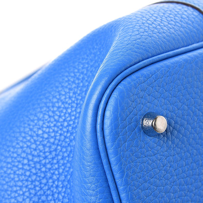Hermes Taurillon Clemence Picotin Lock 22 MM Bleu Zanzibar 11 of 14