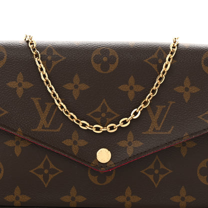 Louis Vuitton Monogram Pochette Felicie Chain Wallet Fuchsia 8 of 11