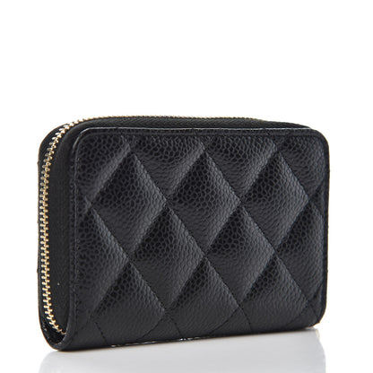 Chanel Caviar Quilted Zip Coin Purse Black 3 of 8