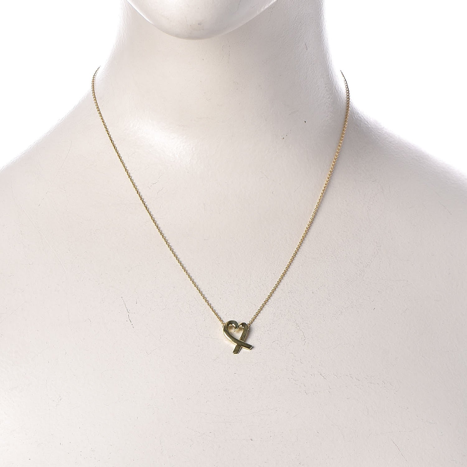 Tiffany 18K Yellow Gold Paloma Picasso Loving Heart Necklace 2 of 6