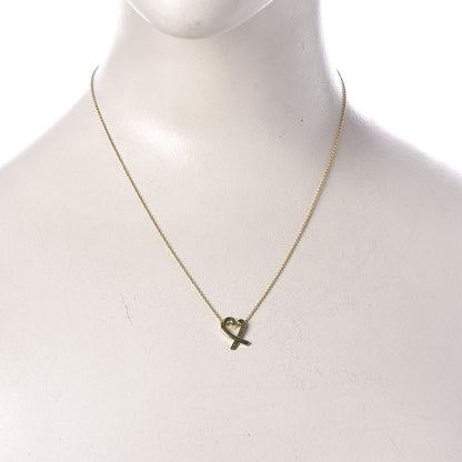 Tiffany 18K Yellow Gold Paloma Picasso Loving Heart Necklace 2 of 6