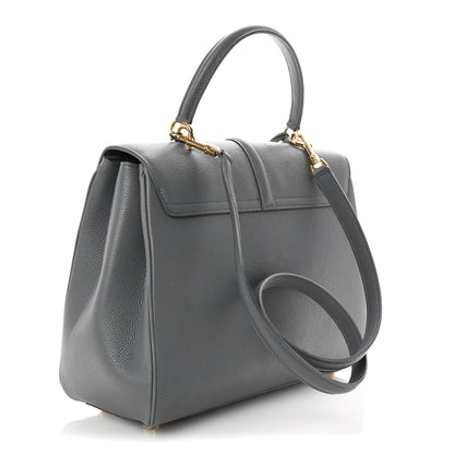 Celine Grained Calfskin Medium 16 Top Handle Bag Grey 3 of 11