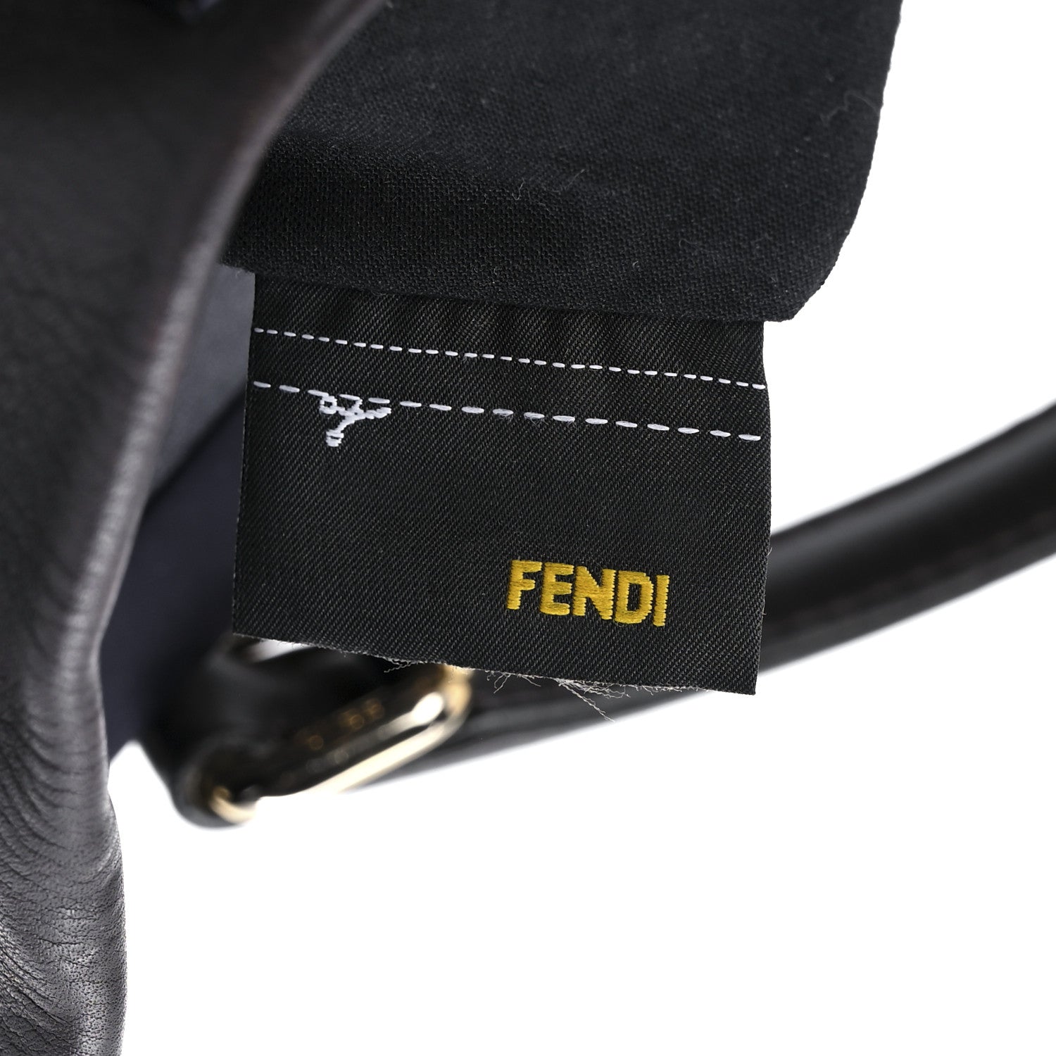 Fendi Vitello Dolce Marmol Large Peekaboo Iconic Satchel Ebano Blu Scuro 9 of 15