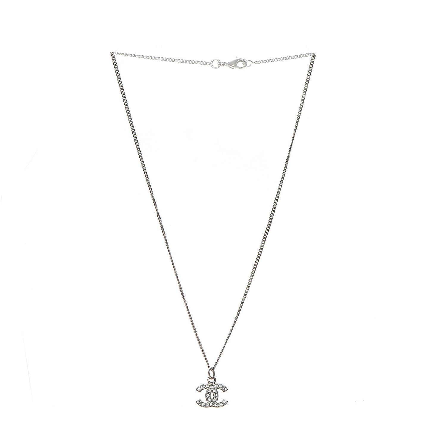 Crystal Timeless CC Necklace Silver