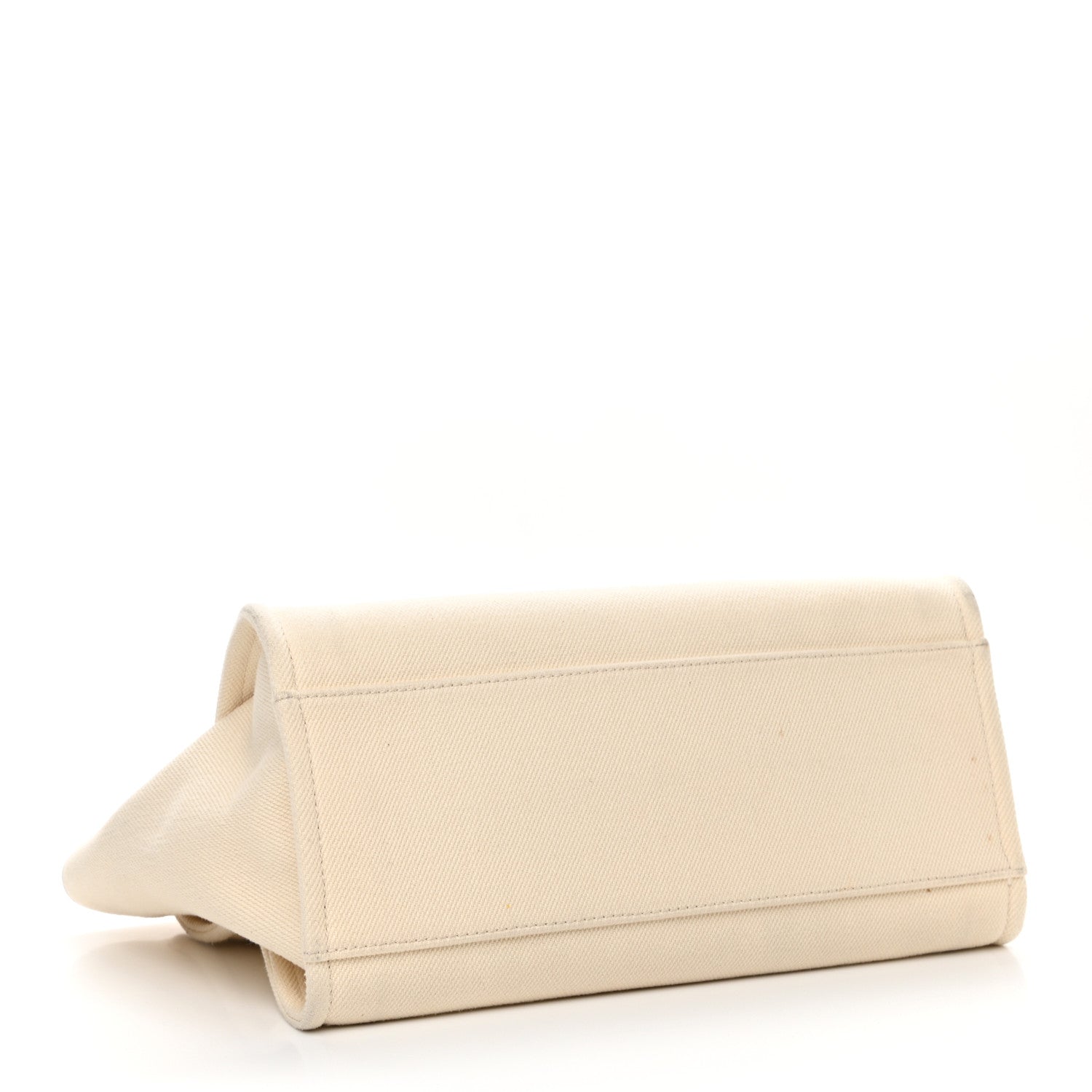 Chanel Canvas Pearl Medium Deauville Tote Ecru Beige 4 of 11