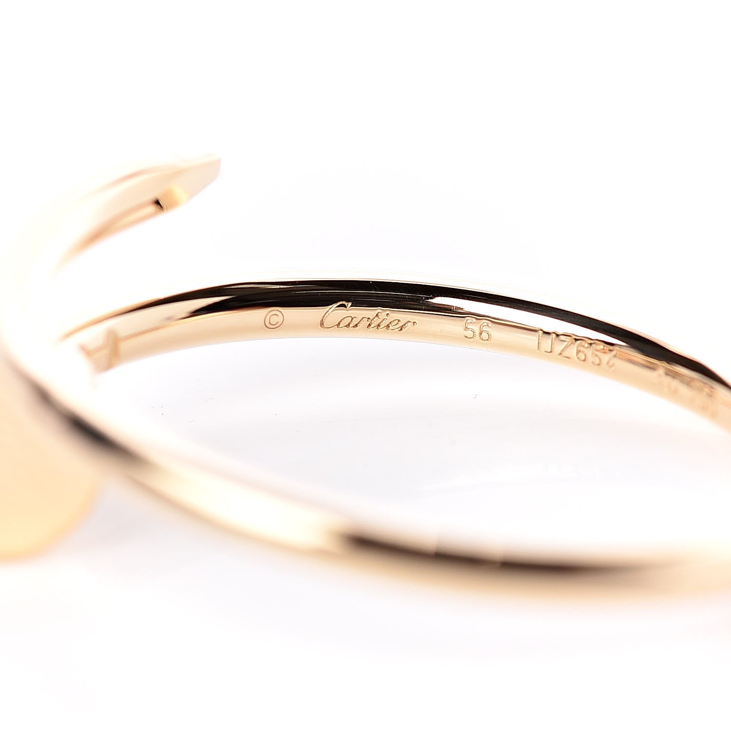 Cartier 18K Yellow Gold Small Juste Un Clou Ring 56 7.5 4 of 4