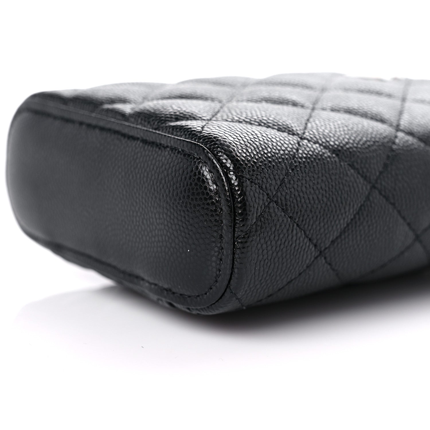 Chanel Caviar Quilted Small Vertical Coco Beauty Vanity Case With Chain Black 9 of 9