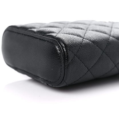 Chanel Caviar Quilted Small Vertical Coco Beauty Vanity Case With Chain Black 9 of 9