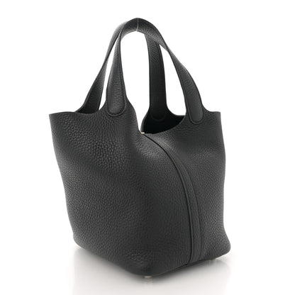 Hermes Taurillon Clemence Picotin Lock 18 PM Black 3 of 11