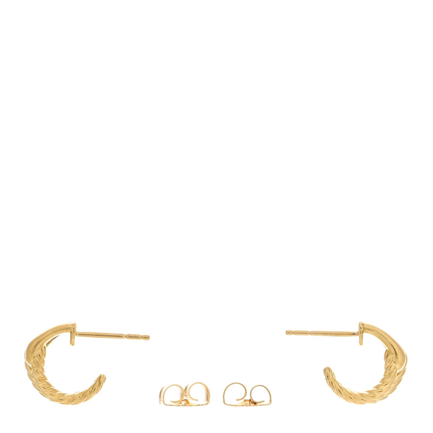 18K Yellow Gold Labyrinth Hoop Earrings