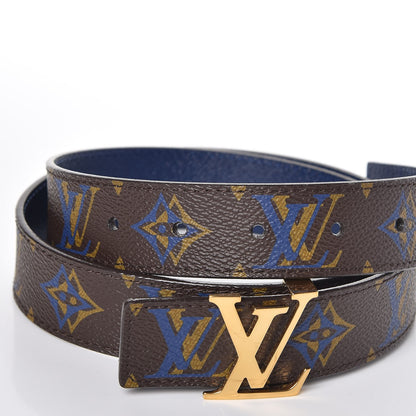 Louis Vuitton Calfskin Rainbow Monogram 30mm LV Initiales Reversible Belt 80 32 4 of 7