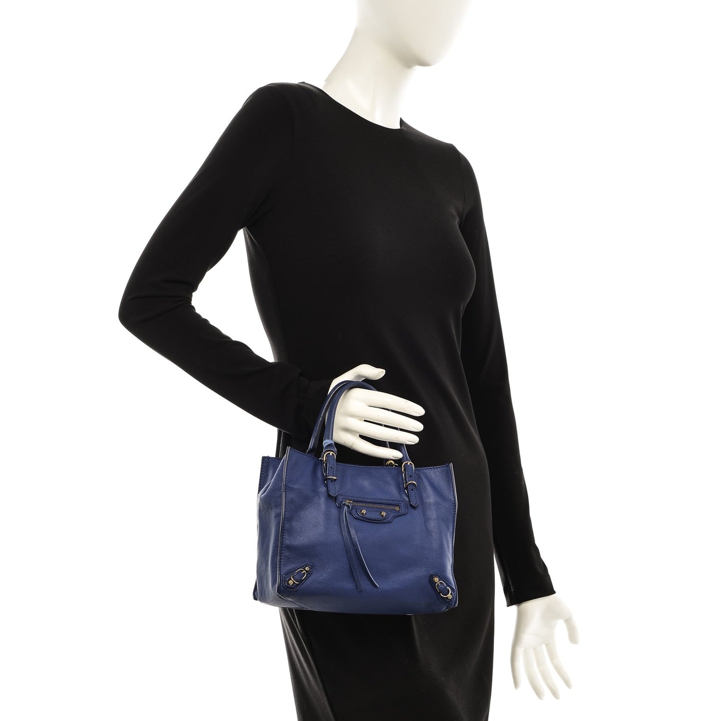 Calfskin Papier Mini A4 Tote Bleuette
