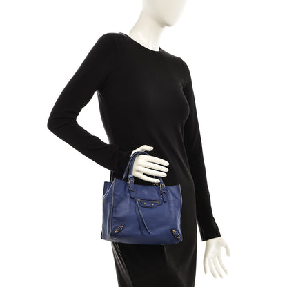 Balenciaga Calfskin Papier Mini A4 Tote Bleuette 2 of 8