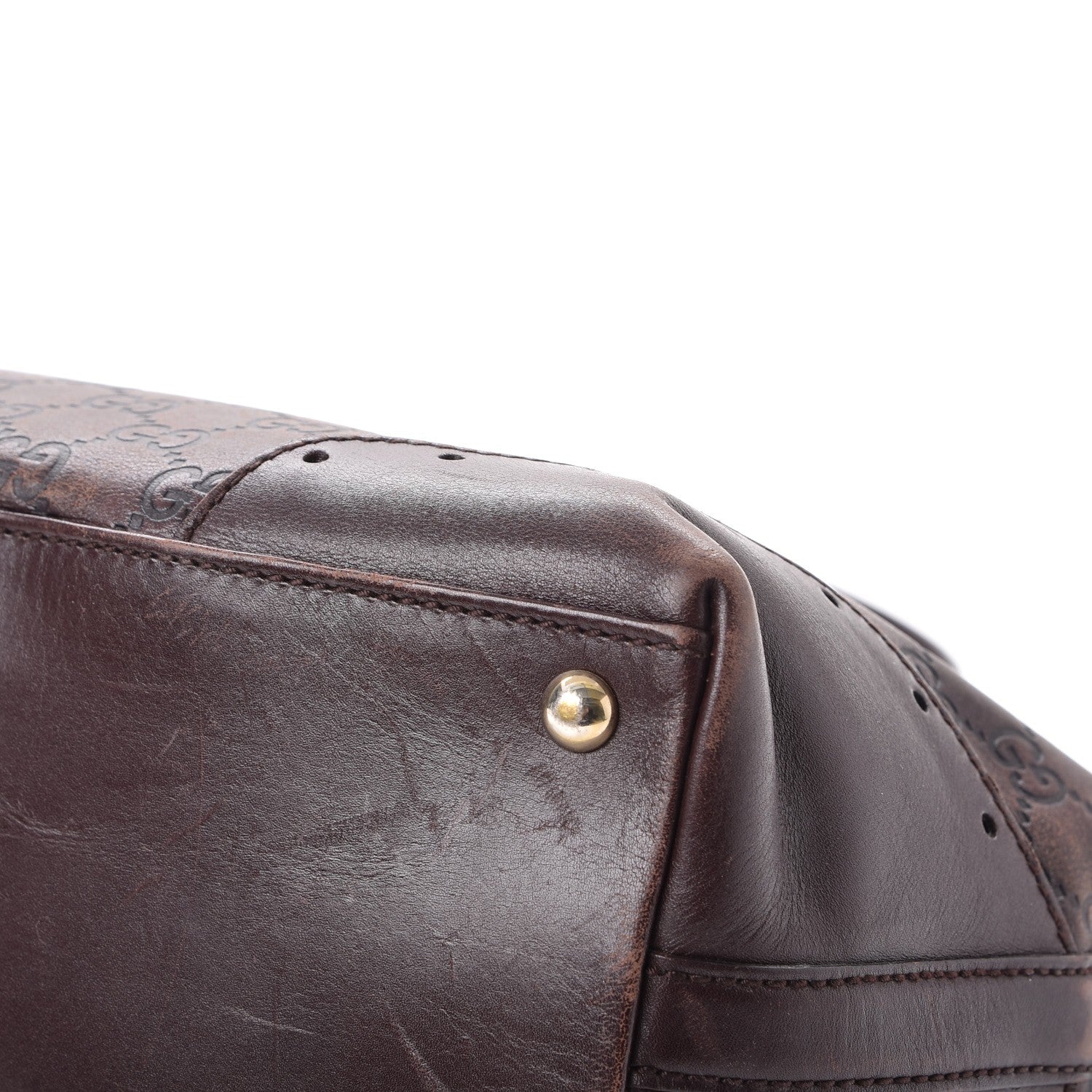 Gucci Guccissima Large Punch Tote Chocolate Brown 24 of 27