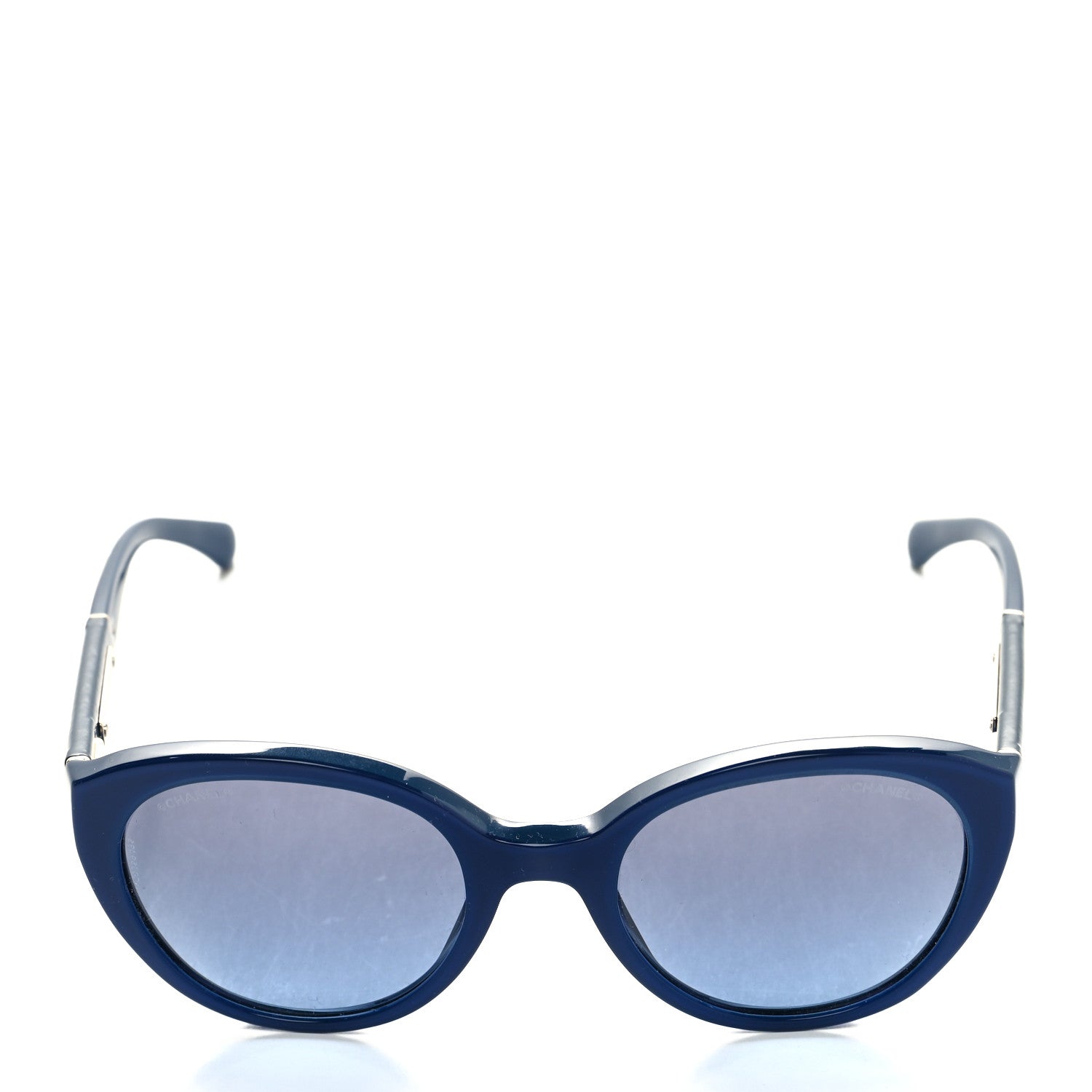 Chanel Acetate Cat Eye Sunglasses 5252Q Blue 2 of 8