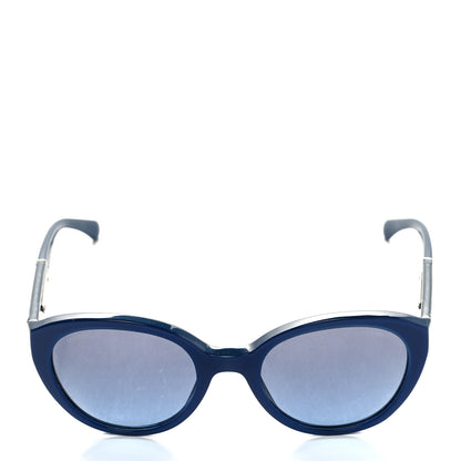 Chanel Acetate Cat Eye Sunglasses 5252Q Blue 2 of 8