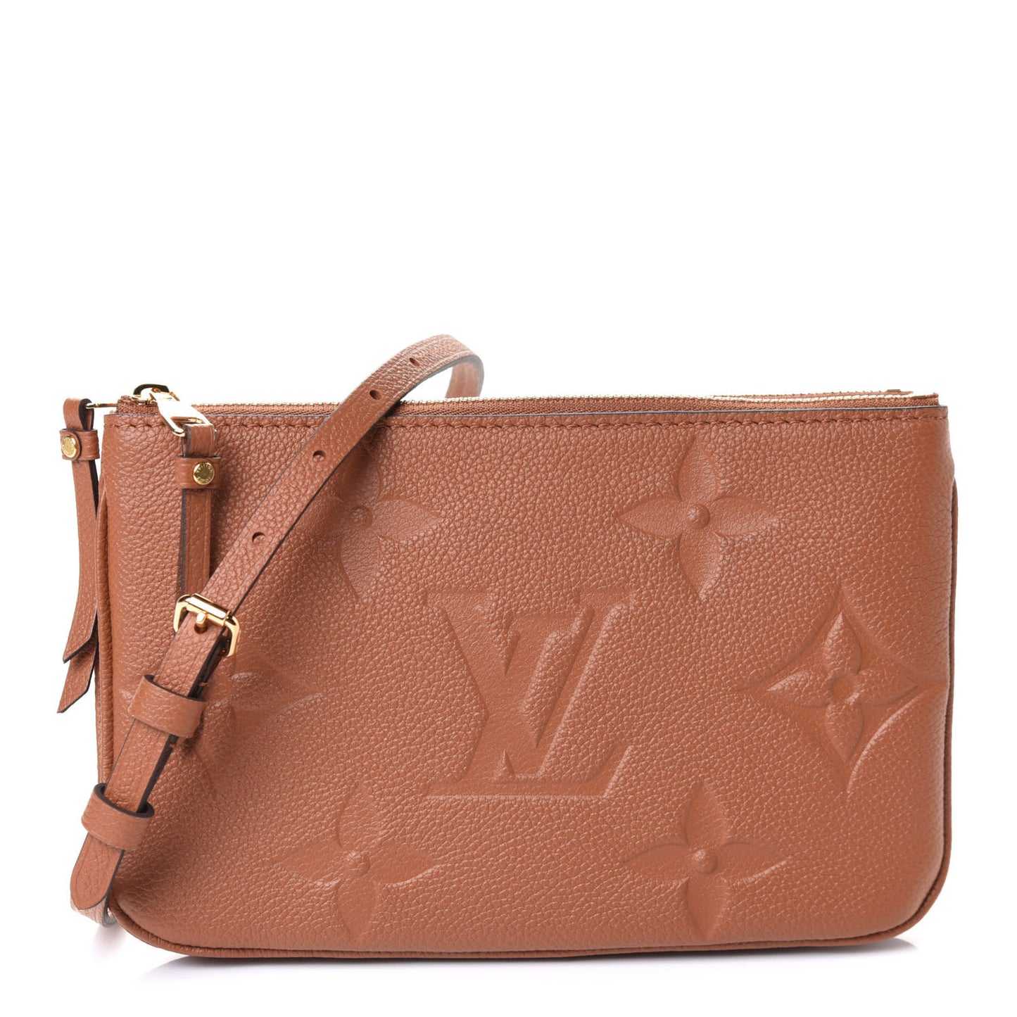 Empreinte Monogram Giant Double Zip Pochette Caramel