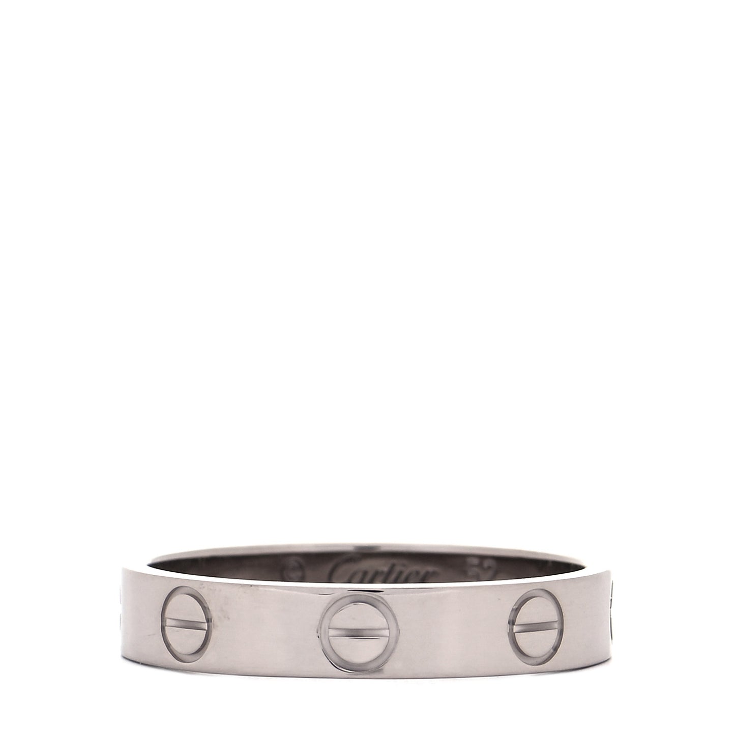 18K White Gold 3.5mm LOVE Wedding Band Ring 52 6