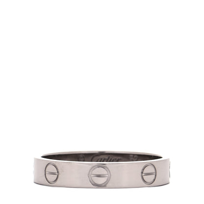 Cartier 18K White Gold 3.5mm LOVE Wedding Band Ring 52 6 1 of 5