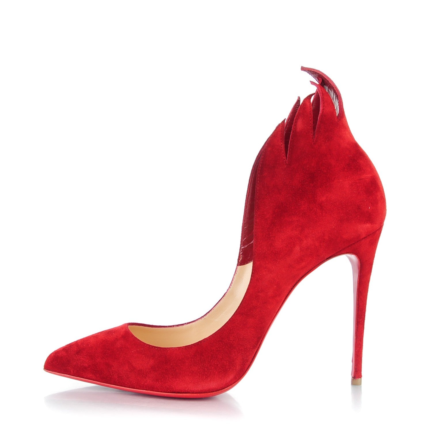 Christian Louboutin Suede Victorina 100 Pumps 39.5 Carmin 1 of 8
