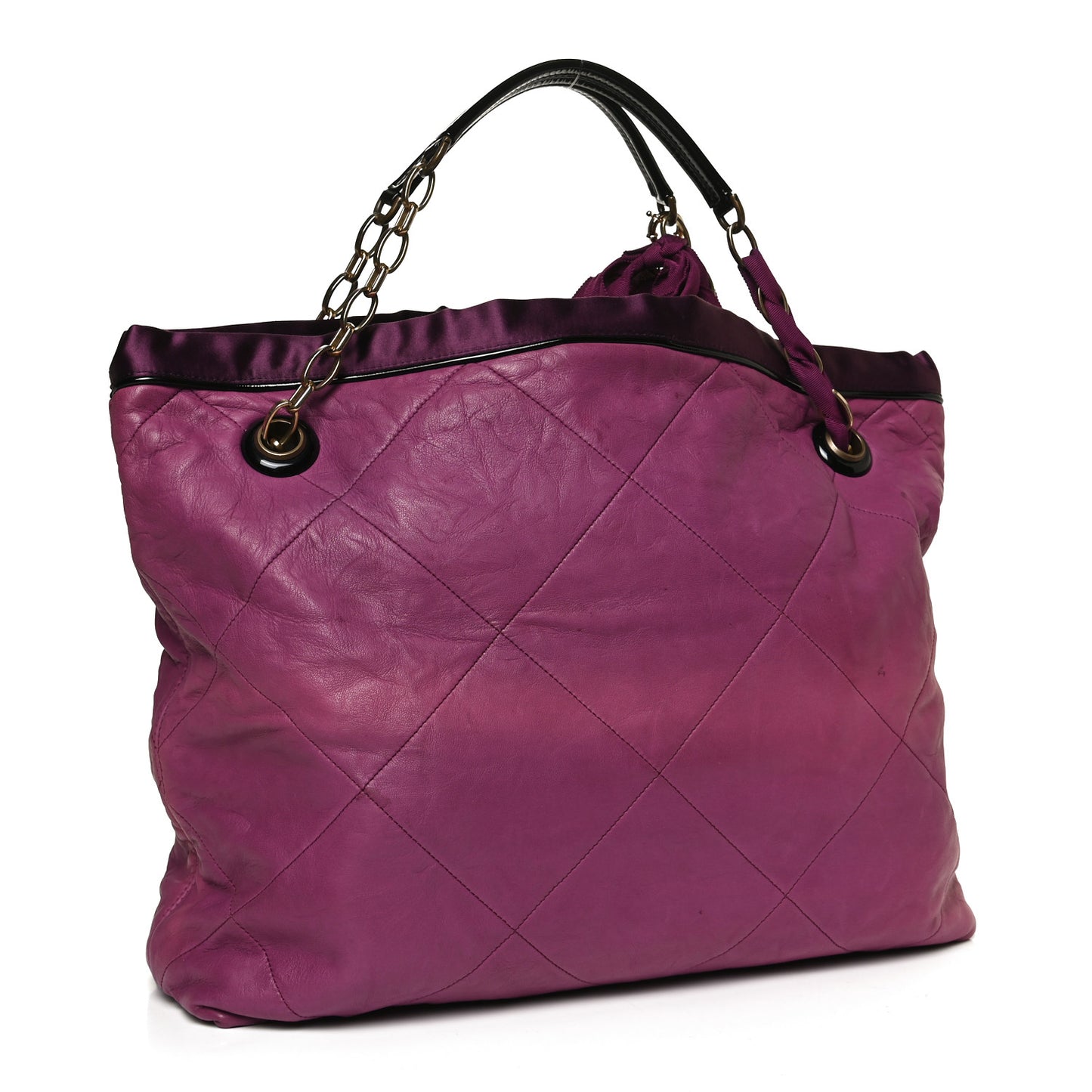 Lambskin Quilted Amalia Cabas Tote Eveque