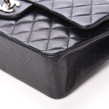 Chanel Lambskin Quilted Medium Double Flap Black 9 of 22
