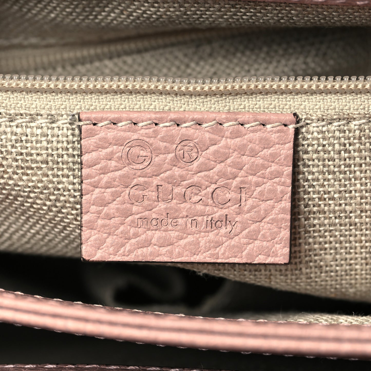 Dollar Calfskin Medium Interlocking G Top Handle Shoulder Bag Soft Pink
