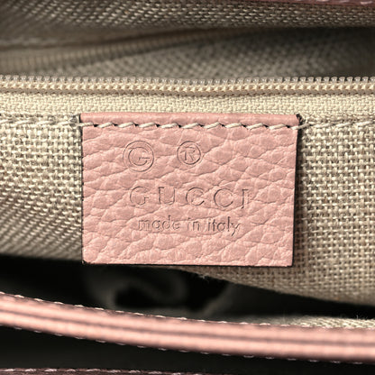 Gucci Dollar Calfskin Medium Interlocking G Top Handle Shoulder Bag Soft Pink 5 of 10