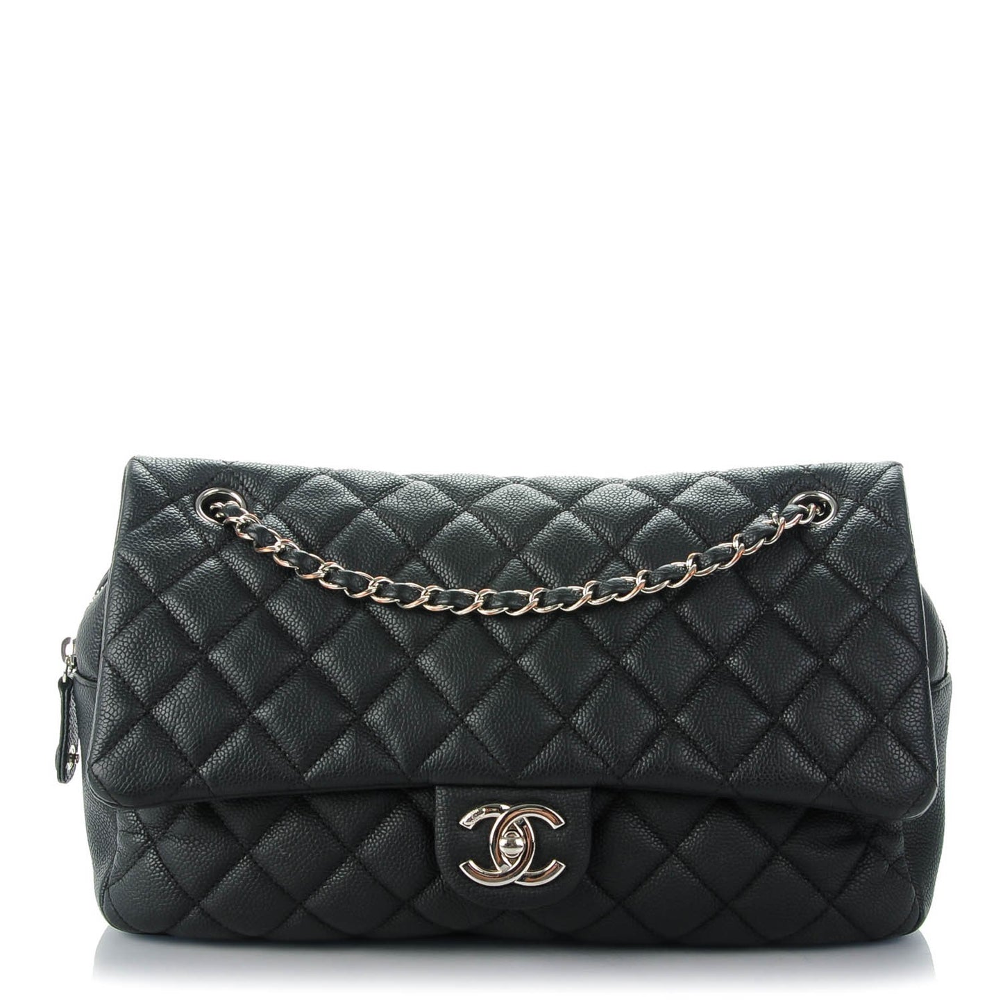 Caviar Quilted Jumbo Easy Flap Black