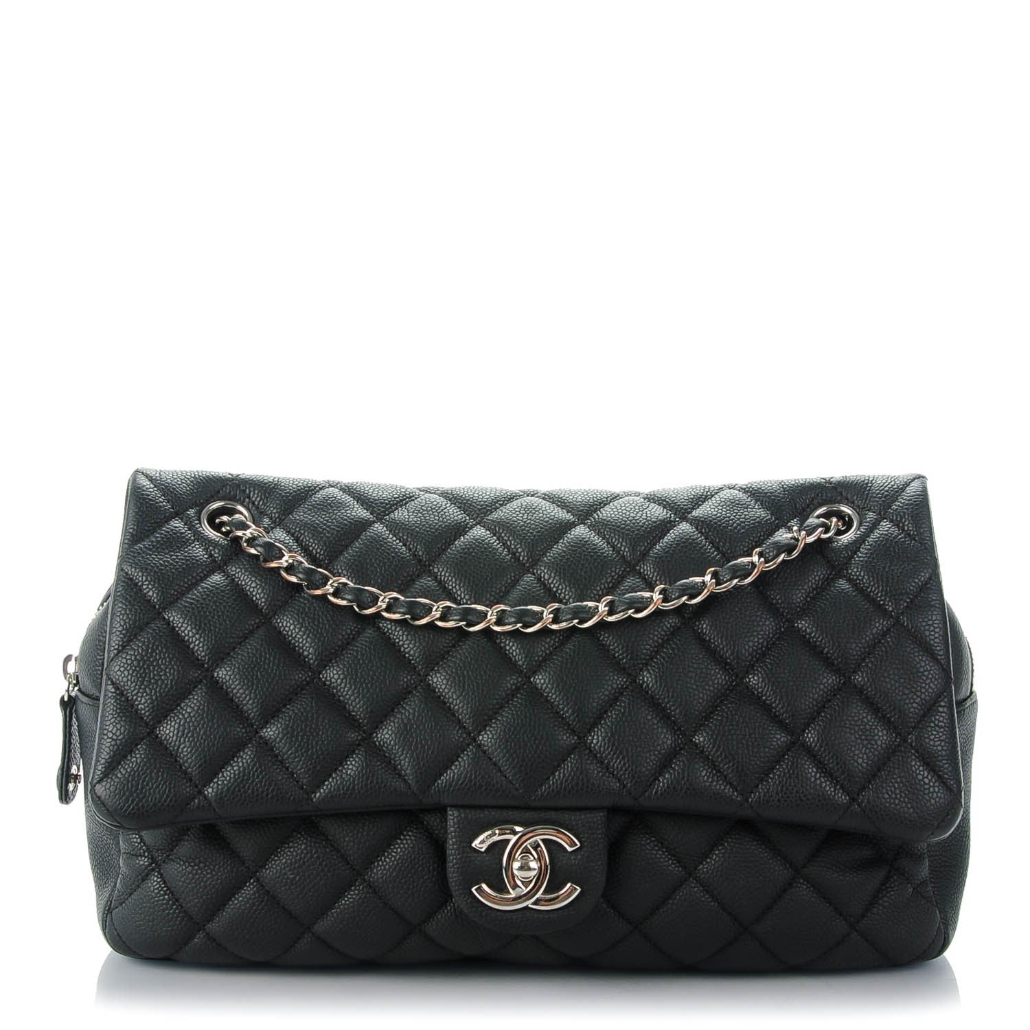 Chanel Caviar Quilted Jumbo Easy Flap Black 1 of 10
