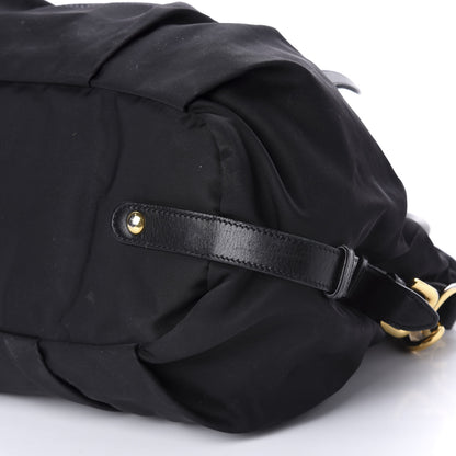 Prada Tessuto Nylon Jacquard Logo Tote Black 8 of 10