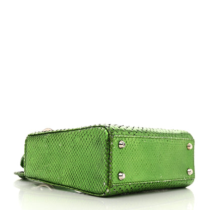 Christian Dior Metallic Snakeskin Mini Lady Dior Green 4 of 20