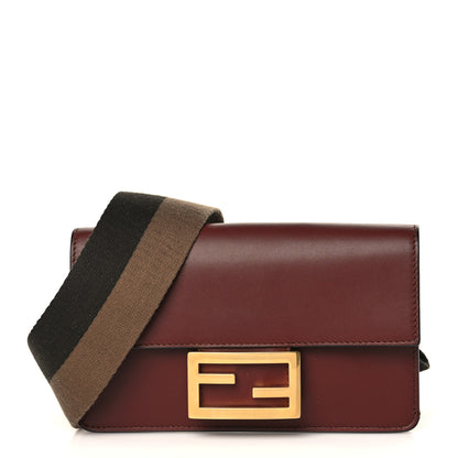Fendi Vitello King Mini Flat Baguette Praline 1 of 9