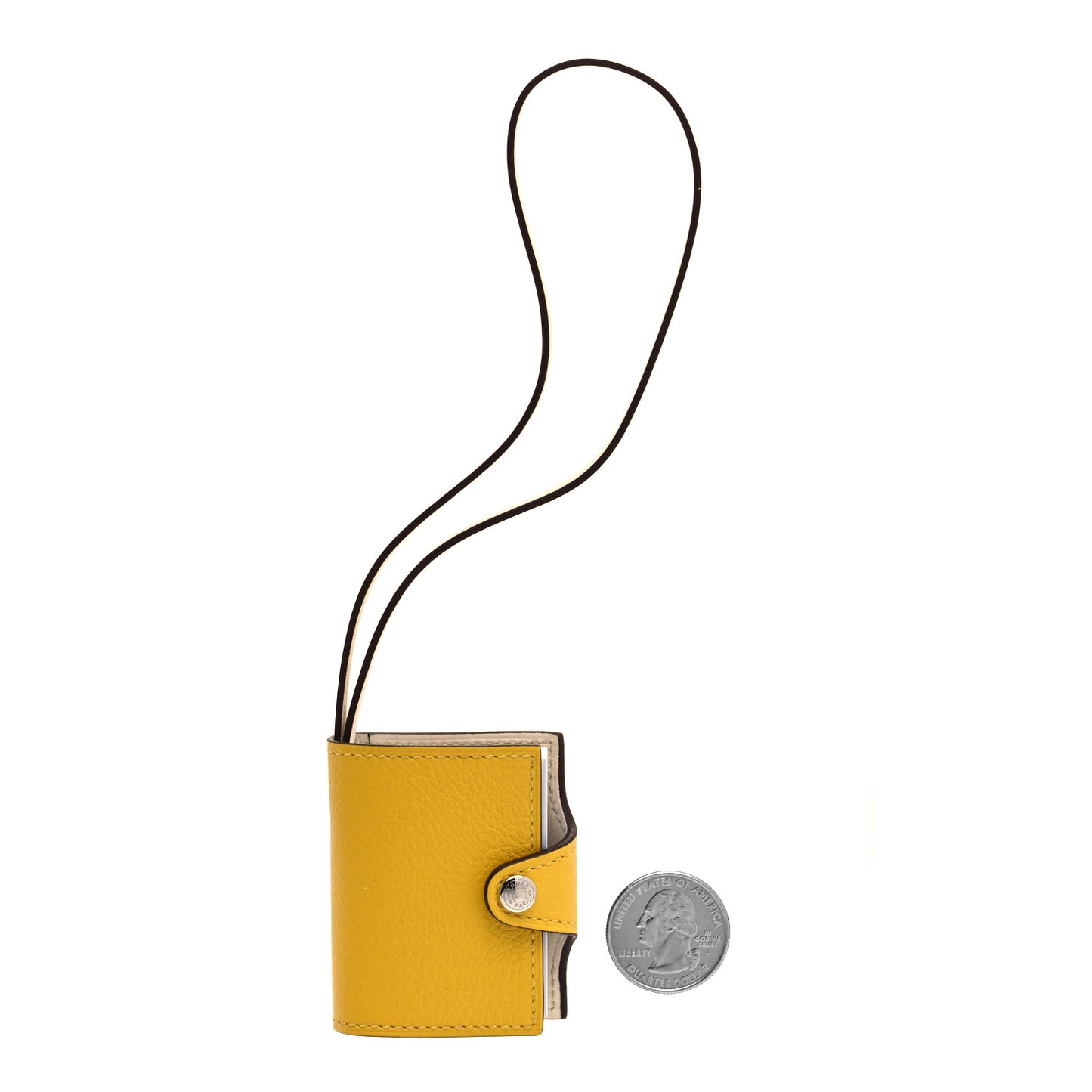 Evercolor Swift Verso Ulysse Nano Bag Charm Jaune de Naples Nata
