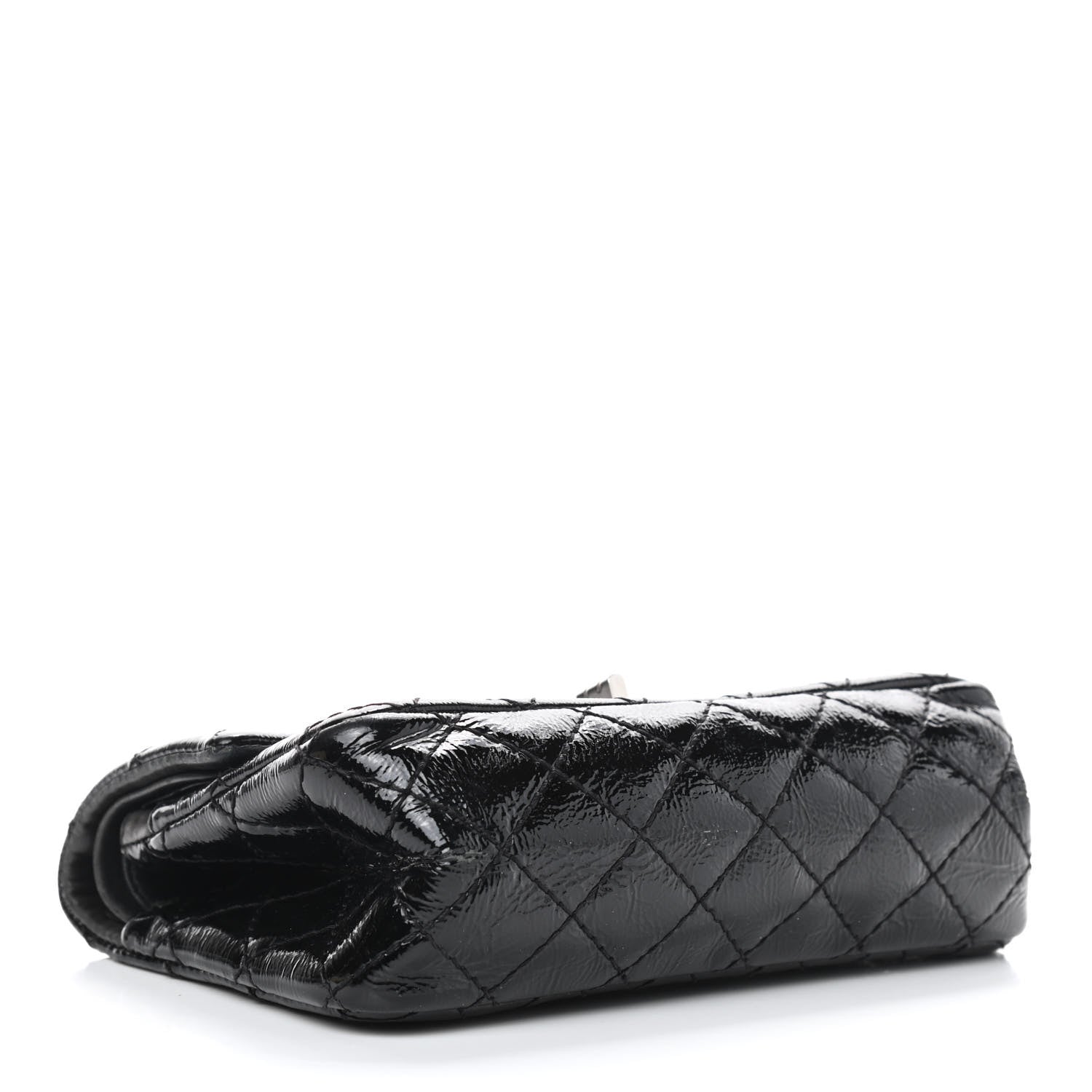 Chanel Crinkled Patent Quilted 2.55 Reissue Mini Flap Black 3 of 19