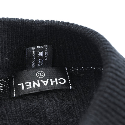 Chanel Cashmere CC Beret Black 8 of 9