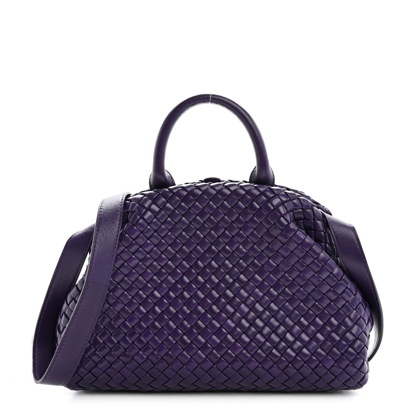 Nappa Intrecciato Small Padded The Handle Tote Purple