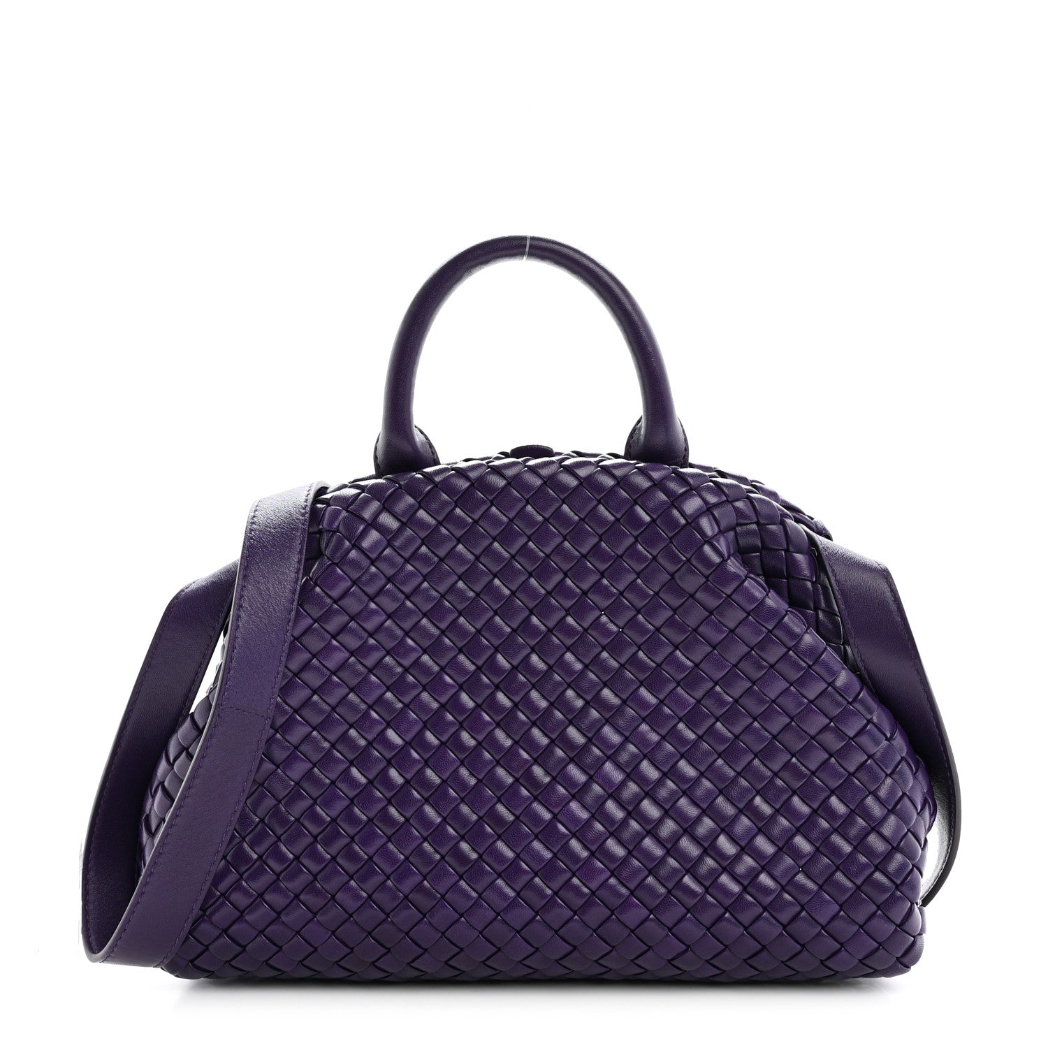 Bottega Veneta Nappa Intrecciato Small Padded The Handle Tote Purple 1 of 12