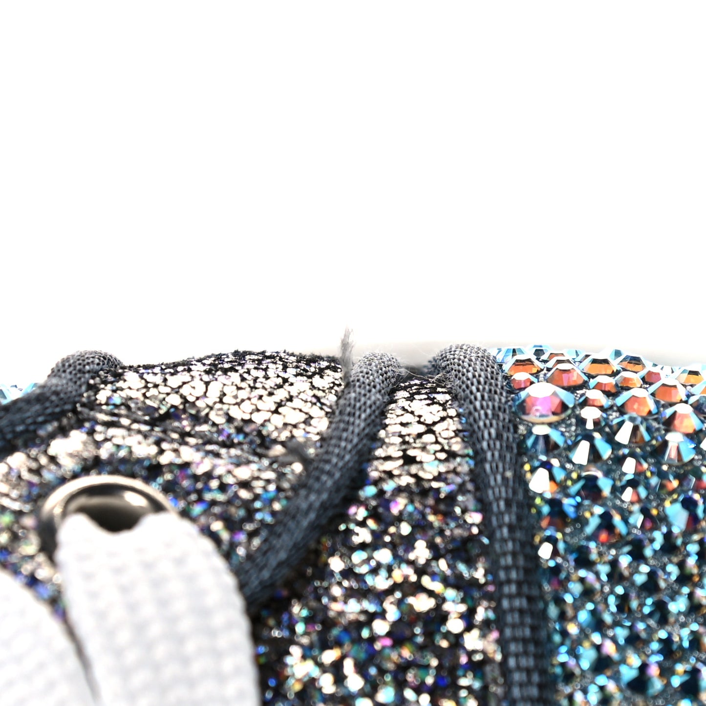 Metallic Strass Louis Junior Flat Sneakers 35 Silver AB