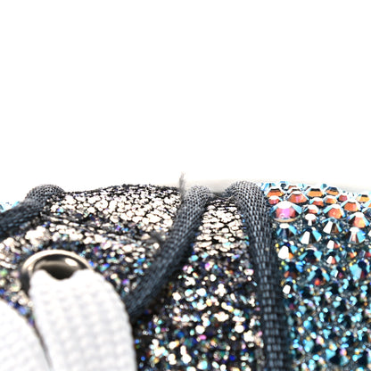 Christian Louboutin Metallic Strass Louis Junior Flat Sneakers 35 Silver AB 8 of 11